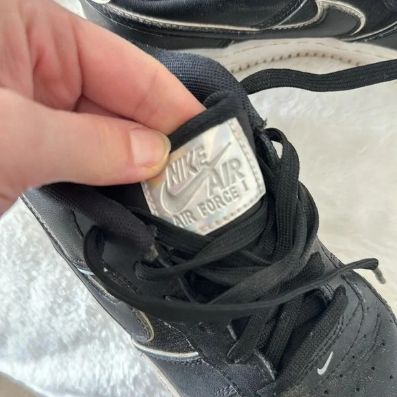 Nike Air Force 1 07 LV8 4 Black Iridescent low top sneakers size 4.5Y/6 women - Picture 10 of 12